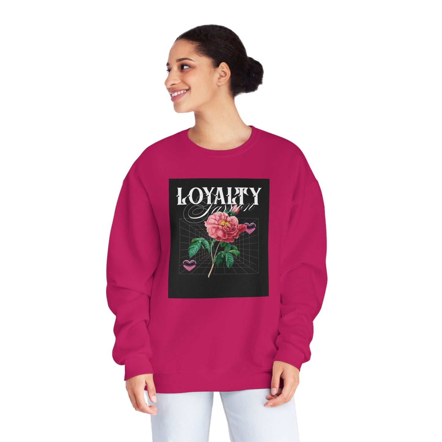 "Loyalty and Passion " Urban and Casual Women's Streetwear NuBlend® Crewneck Sweatshirt