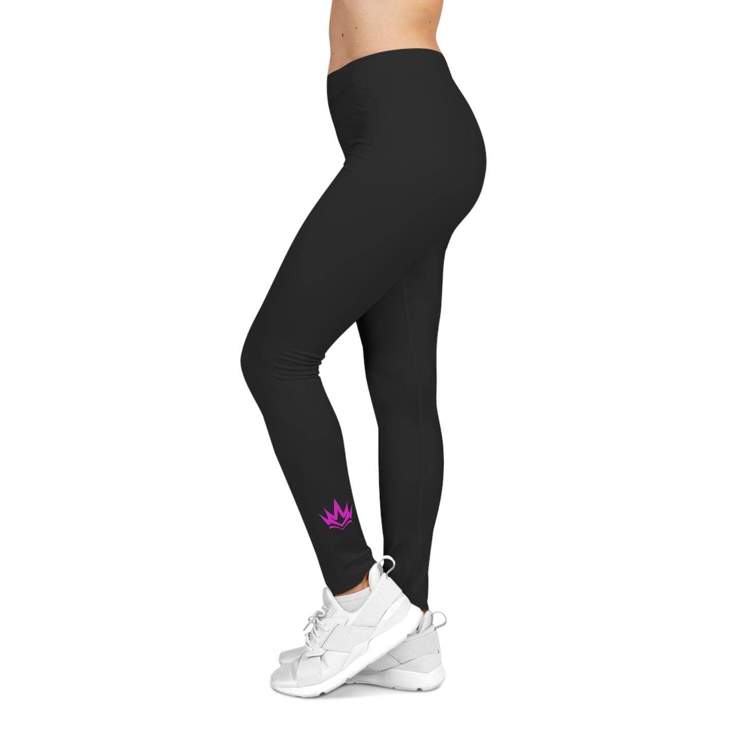 Stylish Women's Casual Leggings - Comfort Meets Chic with Crown Design