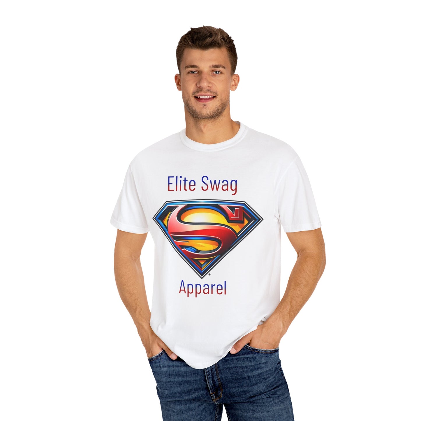 Superman Elite Swag T-Shirt | Unisex Garment-Dyed Tee for Fans