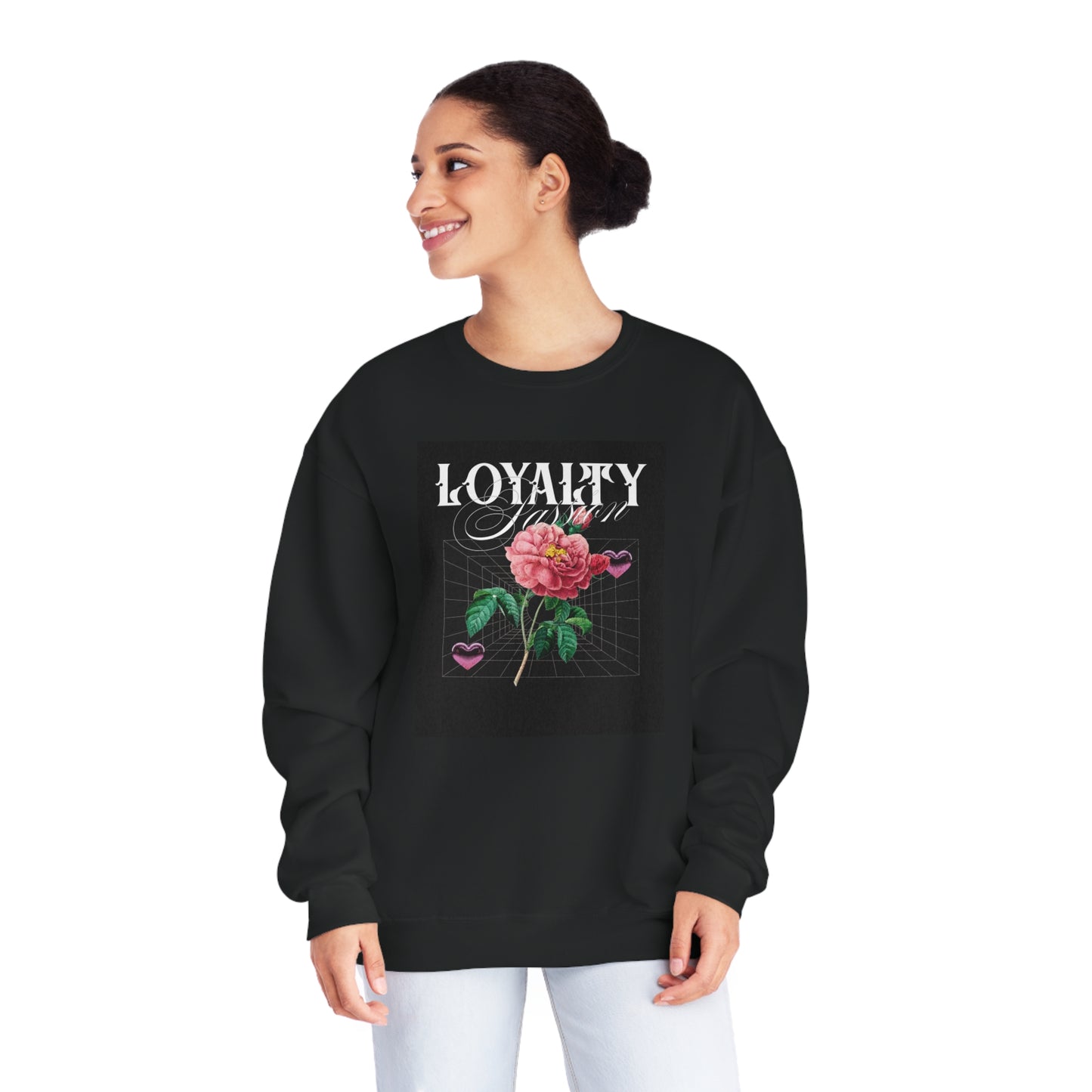 "Loyalty and Passion " Urban and Casual Women's Streetwear NuBlend® Crewneck Sweatshirt