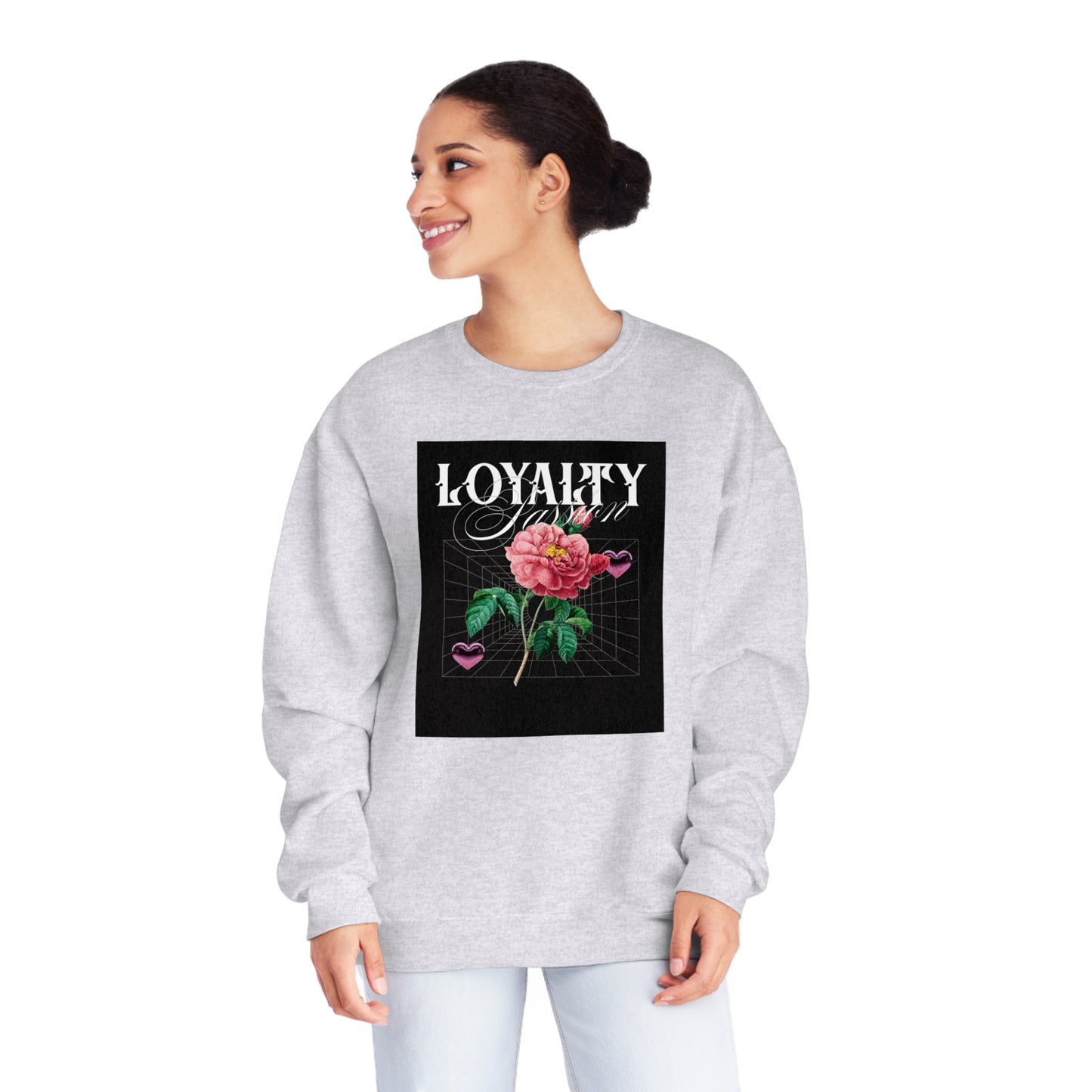 "Loyalty and Passion " Urban and Casual Women's Streetwear NuBlend® Crewneck Sweatshirt