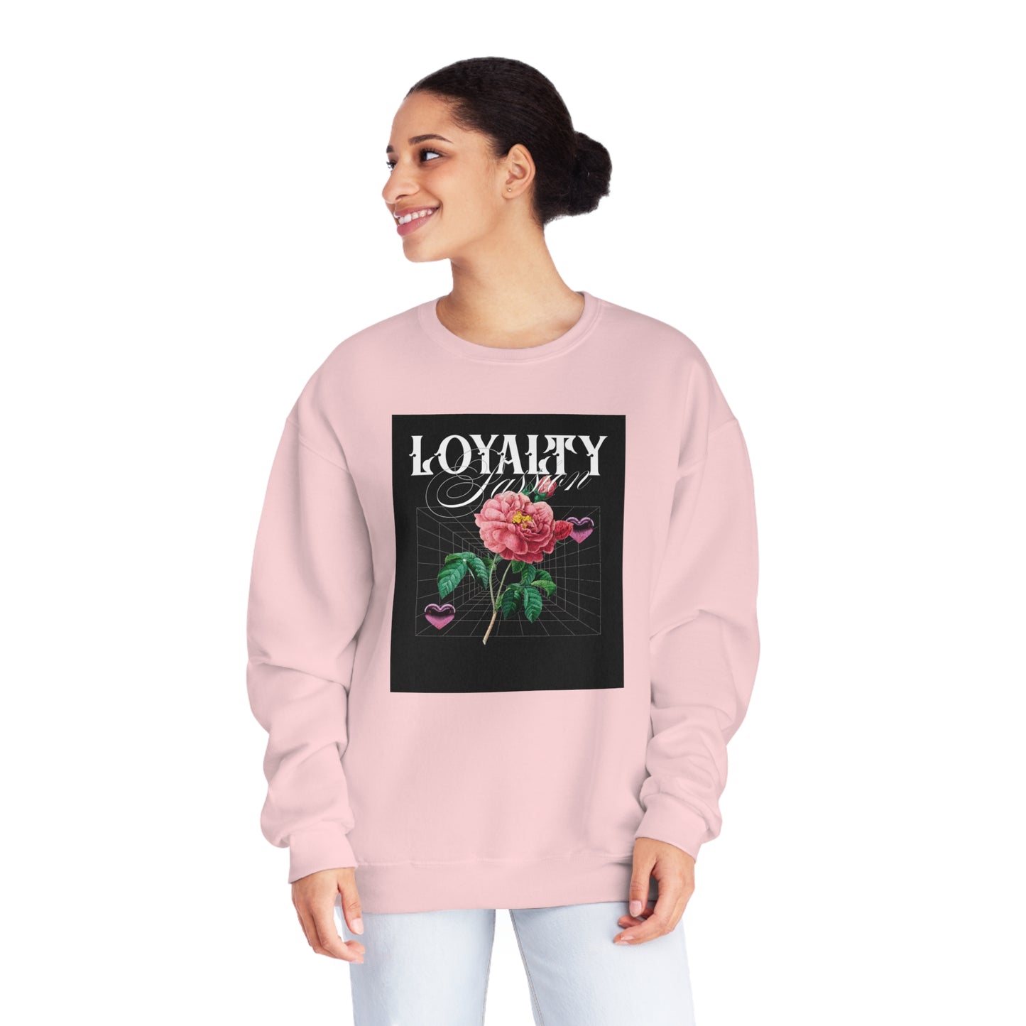 "Loyalty and Passion " Urban and Casual Women's Streetwear NuBlend® Crewneck Sweatshirt