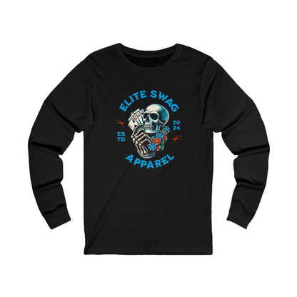 " Elite Swag Poker Face " Unisex Jersey Long Sleeve Tee
