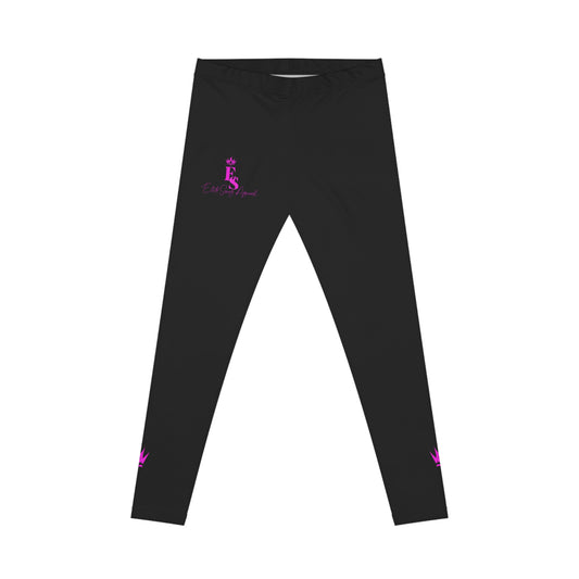 Stylish Women's Casual Leggings - Comfort Meets Chic with Crown Design