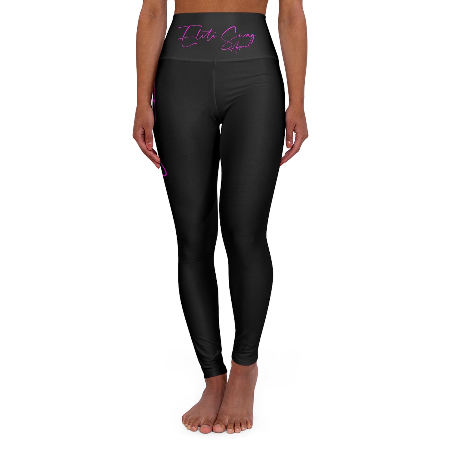 " Elite Swag " Custom High Waisted Yoga Leggings (AOP)