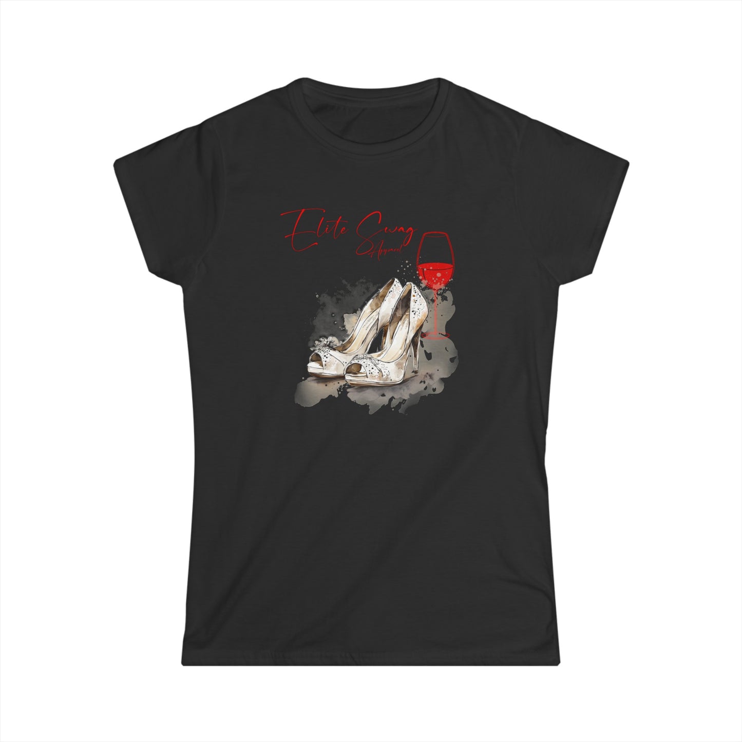 " Heels and Wine " Women's Softstyle Tee