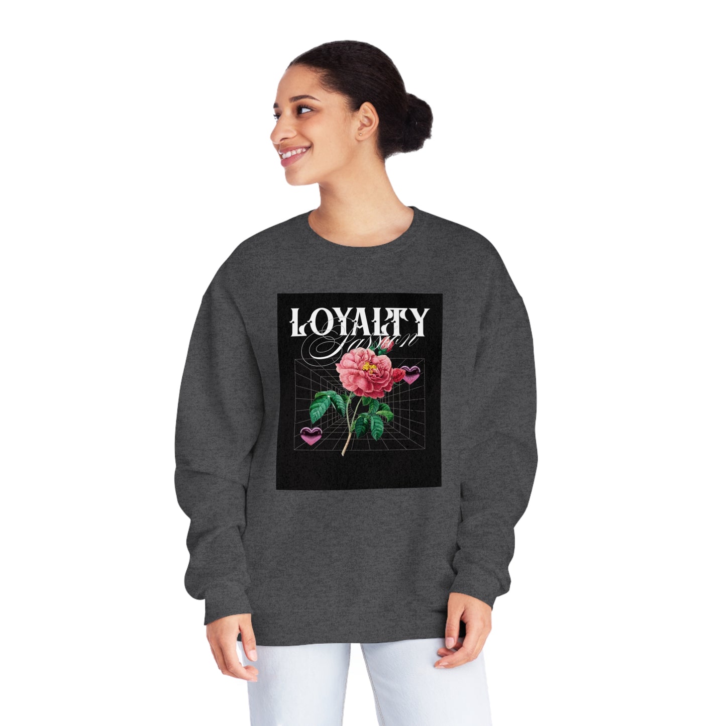 "Loyalty and Passion " Urban and Casual Women's Streetwear  NuBlend® Crewneck Sweatshirt