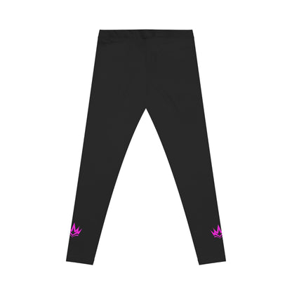 Stylish Women's Casual Leggings - Comfort Meets Chic with Crown Design