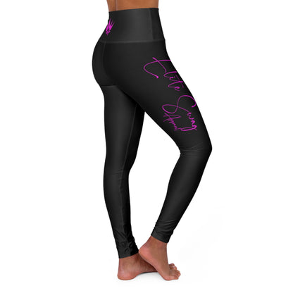 " Elite Swag " Custom High Waisted Yoga Leggings (AOP)