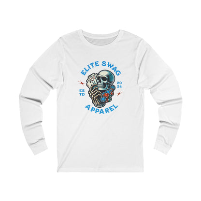 " Elite Swag Poker Face " Unisex Jersey Long Sleeve Tee